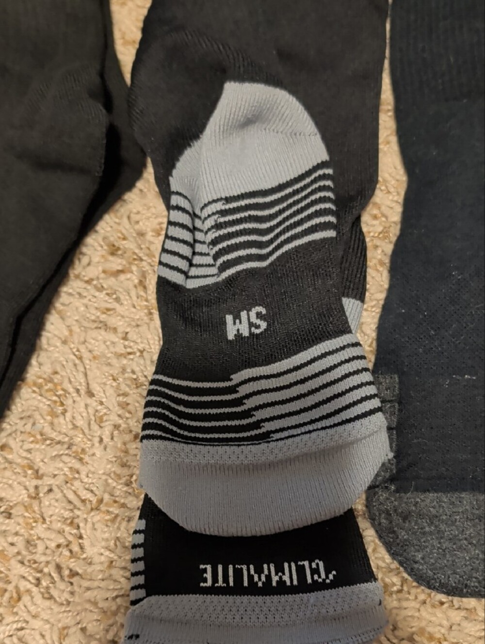 Bundle Of Adidas & Under Armour Black Athletic Socks - Picture 3 of 4